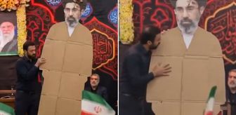 İddialar doğru mu? Törene Mücteba Hamaney'in maketi getirildi
