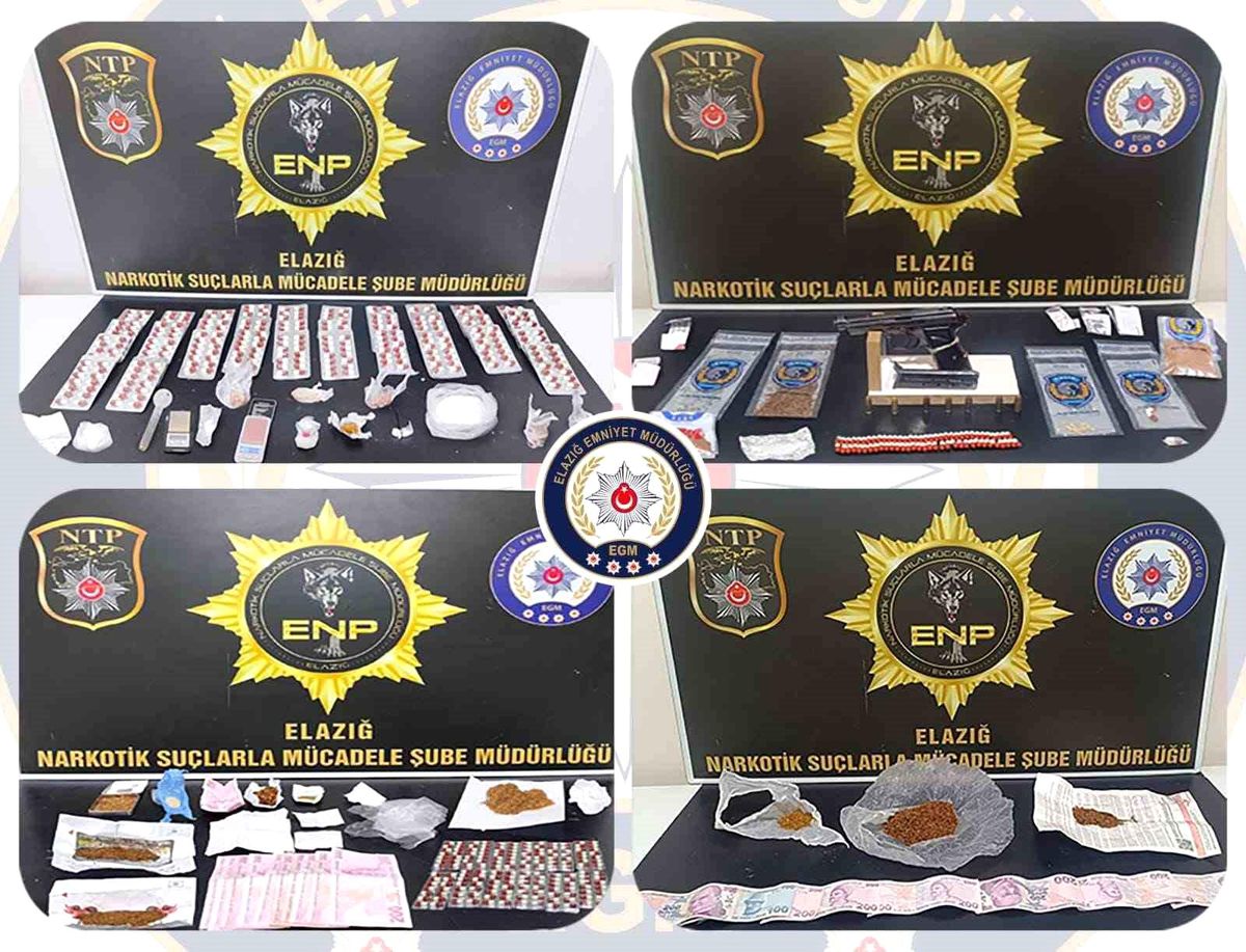 Elazığ'da uyuşturucuyla mücadele: 14 şüpheli tutuklandı