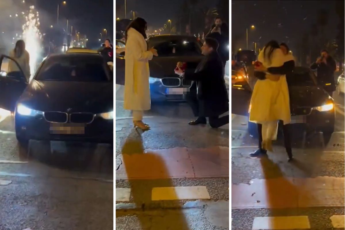 İstanbul'da trafiği alt üst eden evlilik teklifi tepki çekti
