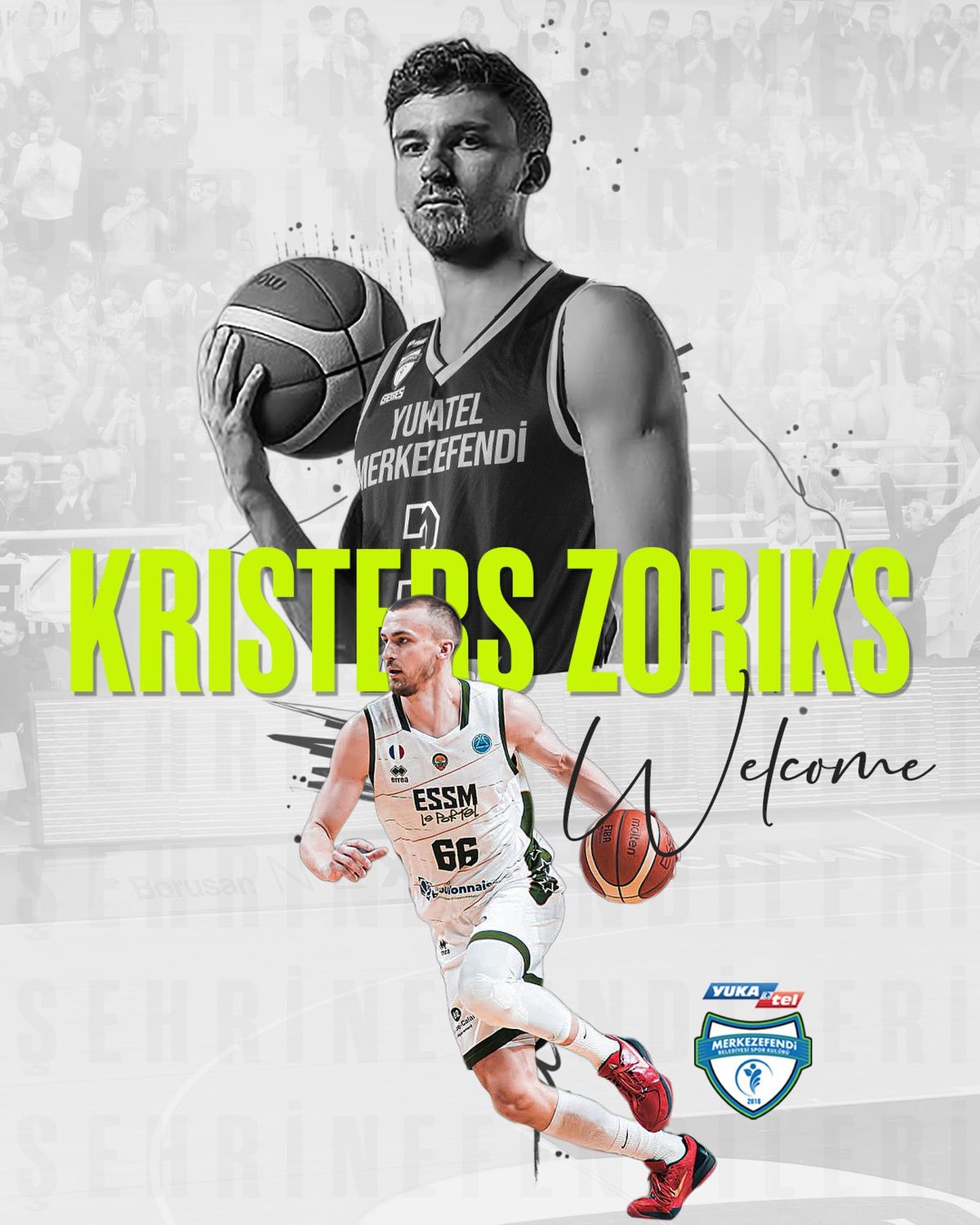 Yukatel Merkezefendi Belediyesi Basket, Krister Zoriks'i kadrosuna kattı