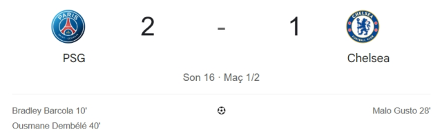 PSG Chelsea kaç kaç? MAÇ SONUCU! PSG Chelsea golleri kim attı, canlı maç anlatımı!