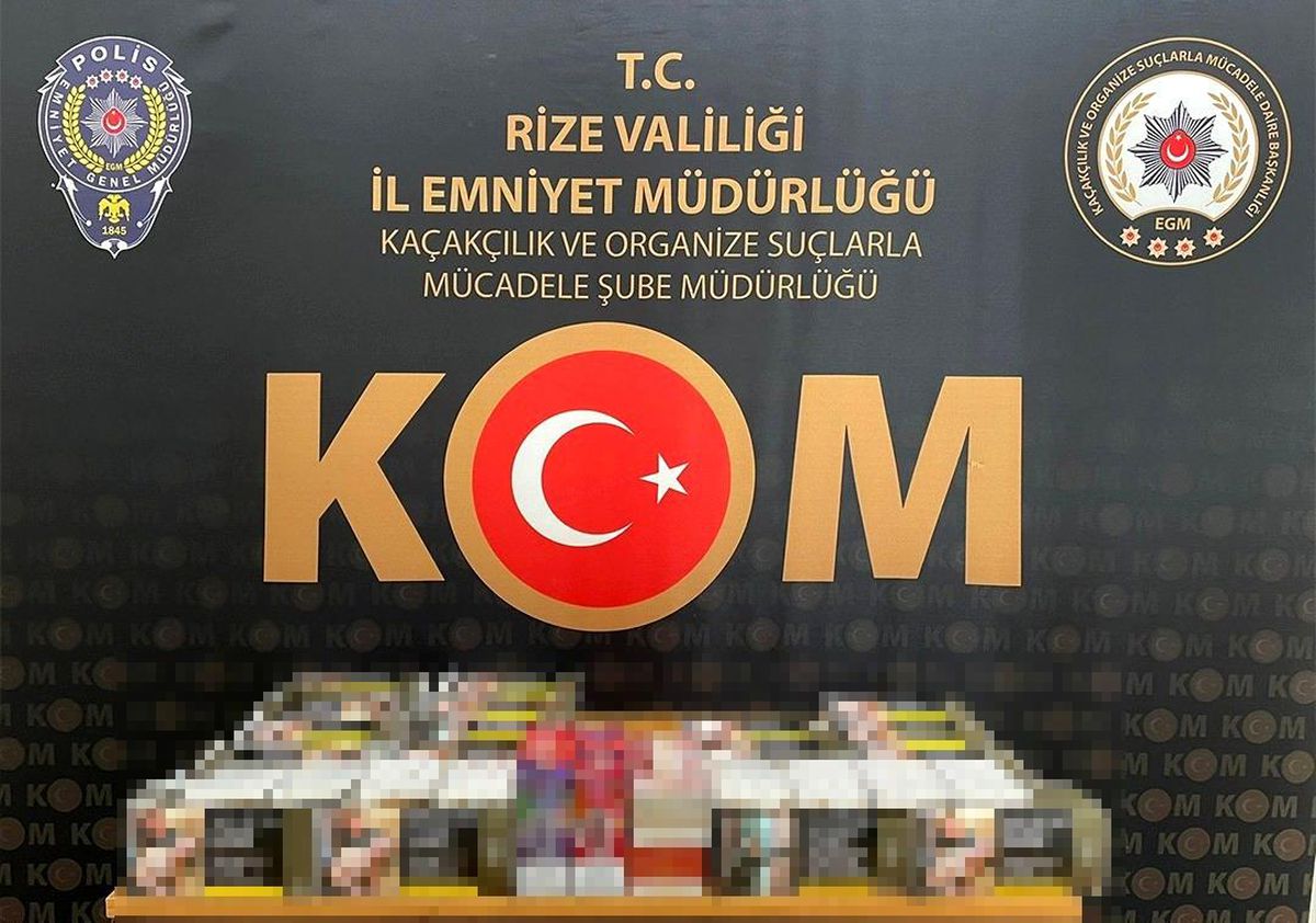 Rize'de kaçakçılık operasyonu