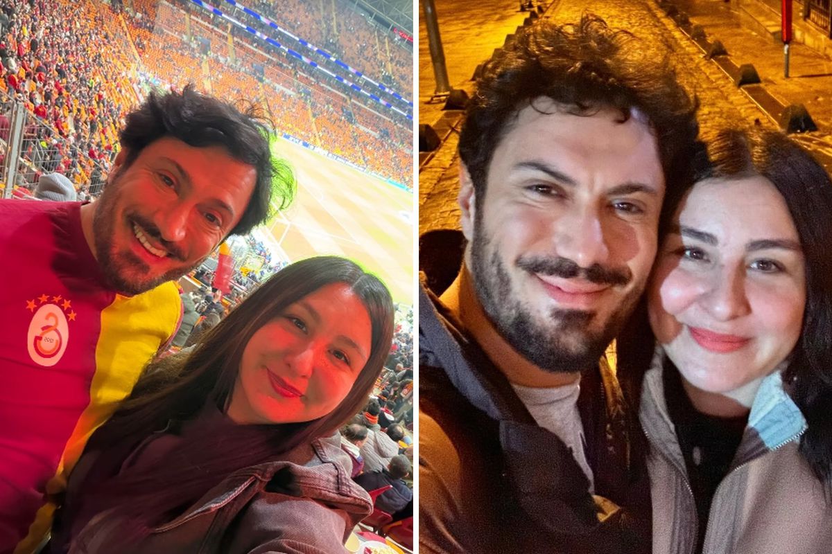 Ünlü çift evlilik yıldönümünü tribünde kutladı