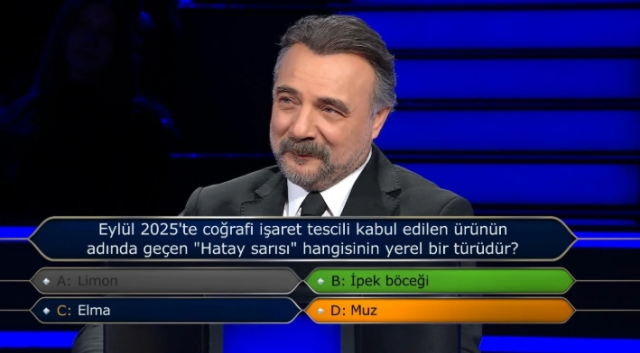 Eylül 2025'te coğrafi işaret tescili kabul edilen ürünün adında geçen 'Hatay sarısı' hangisinin yerel bir türüdür?