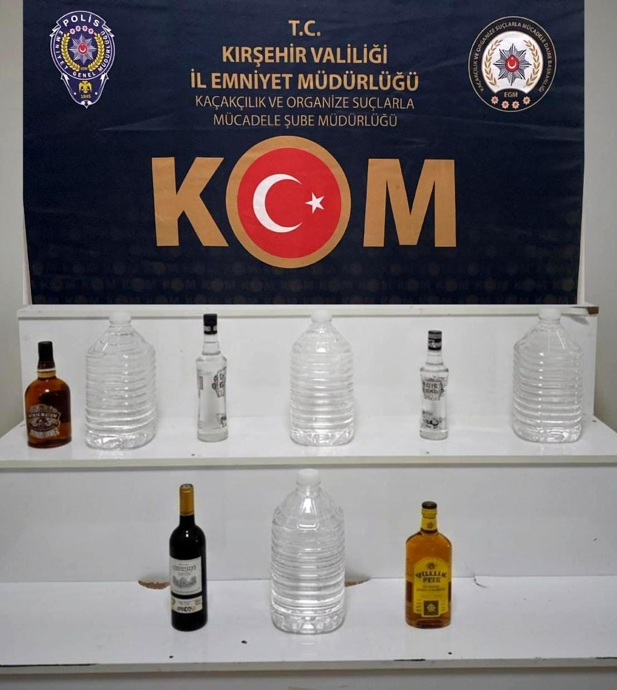 Kırşehir'de kaçak alkol ele geçirildi