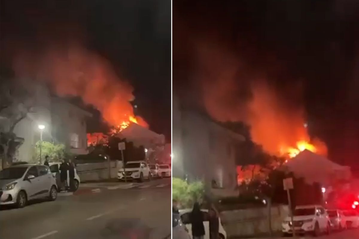 İsrailli yetkililerin evleri vuruldu, alevler geceyi aydınlattı