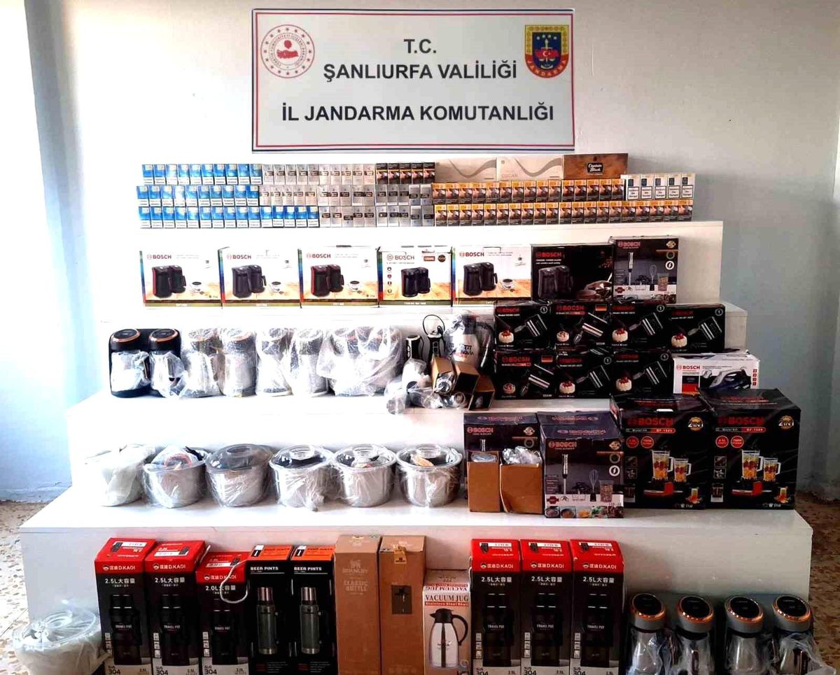 Şanlıurfa'da 5 bin 700 paket gümrük kaçağı sigara ele geçirildi