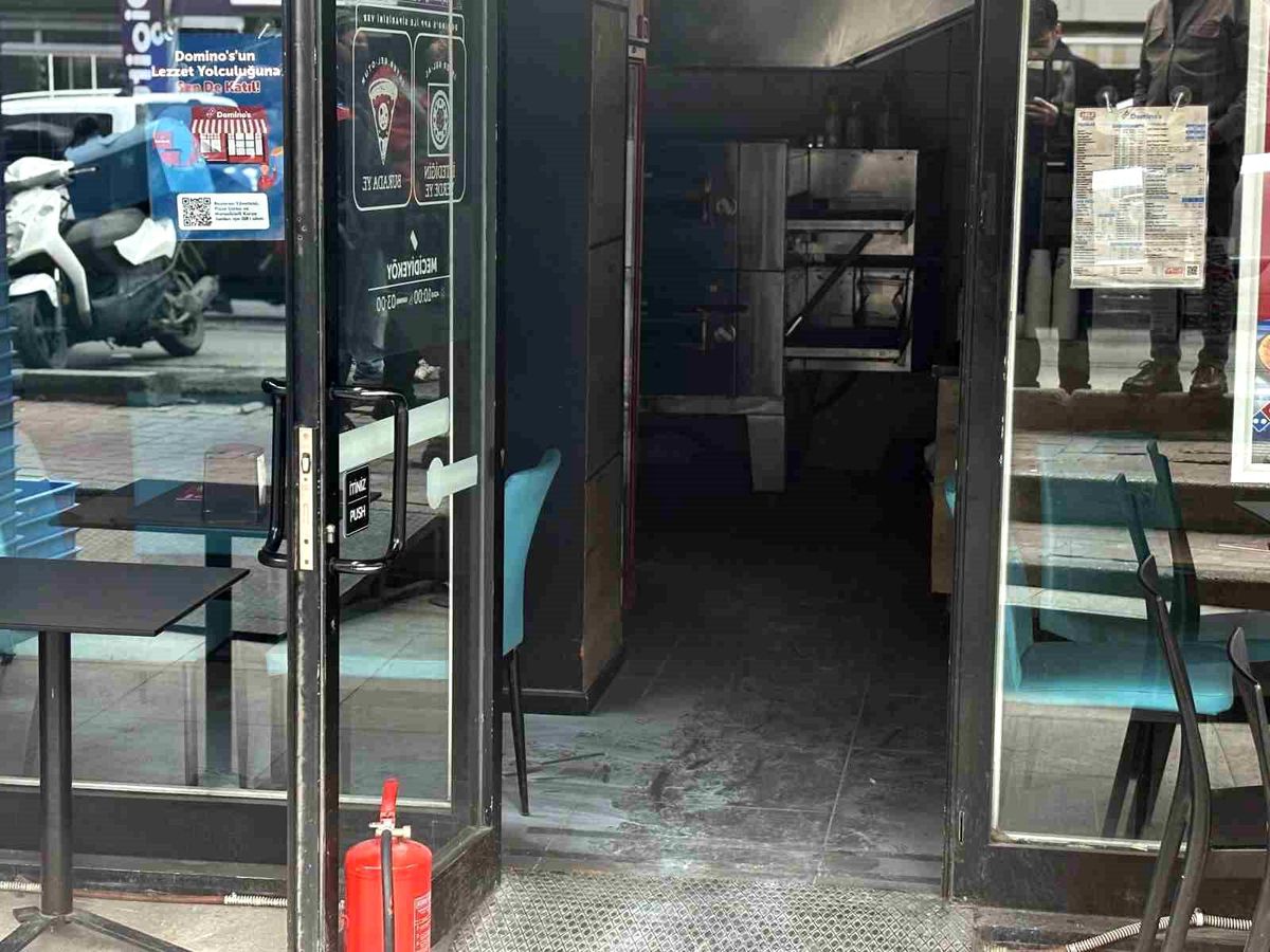 Şişli'de pizzacıda korkutan yangın