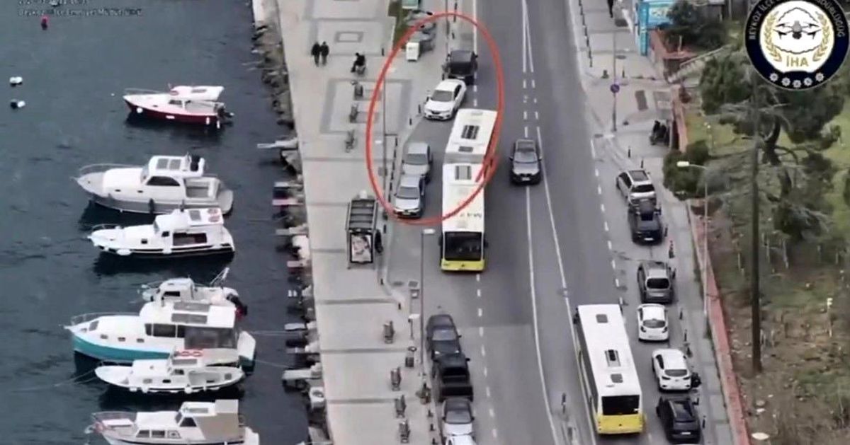 Beykoz'da dron destekli trafik denetimi: 58 araca 190 bin lira ceza