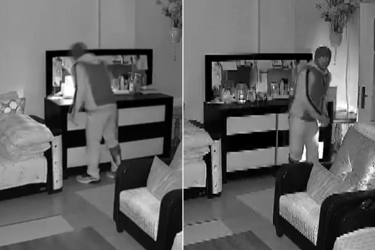 Evine giren hırsızın aklını aldı! O anlar saniye saniye kamerada