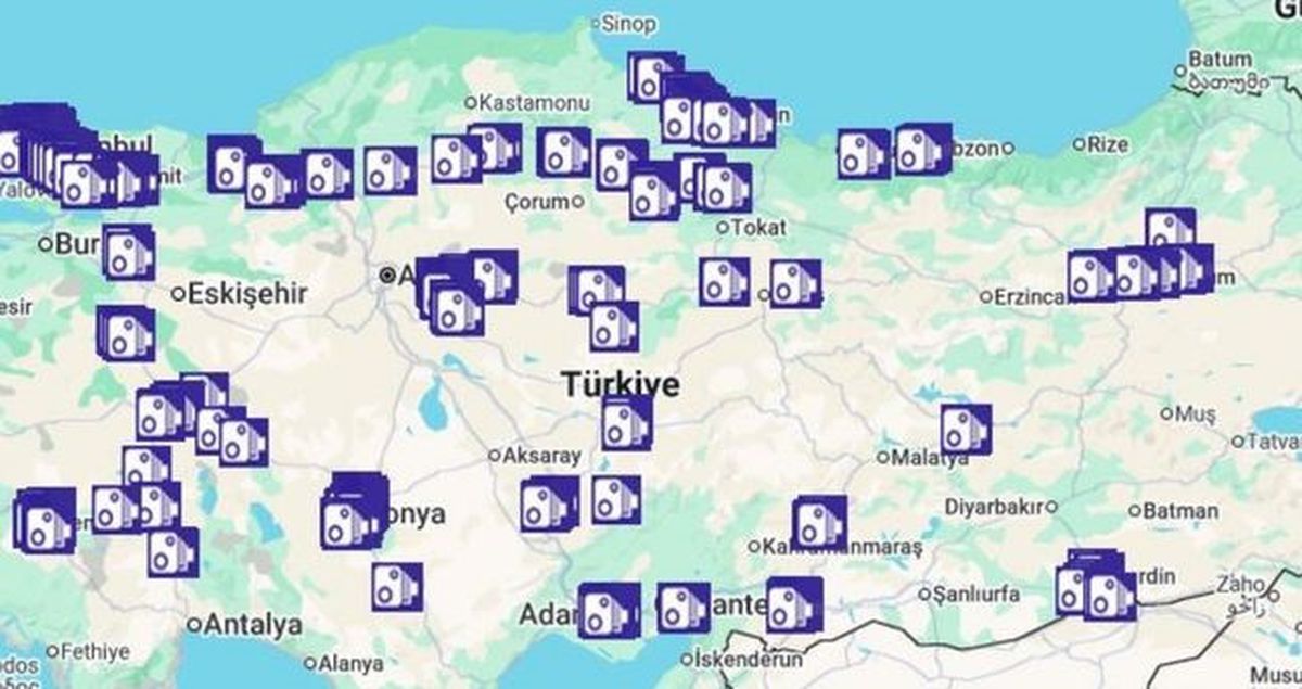 EGM sabit radar noktaları (HARİTA) Sabit radar noktaları nerede?