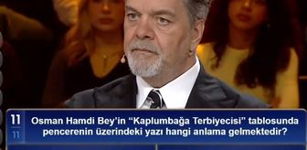 Osman Hamdi Bey'in 'Kaplumbağa Terbiyecisi tablosunda pencerenin üzerindeki yazı hangi anlama gelmektedir?