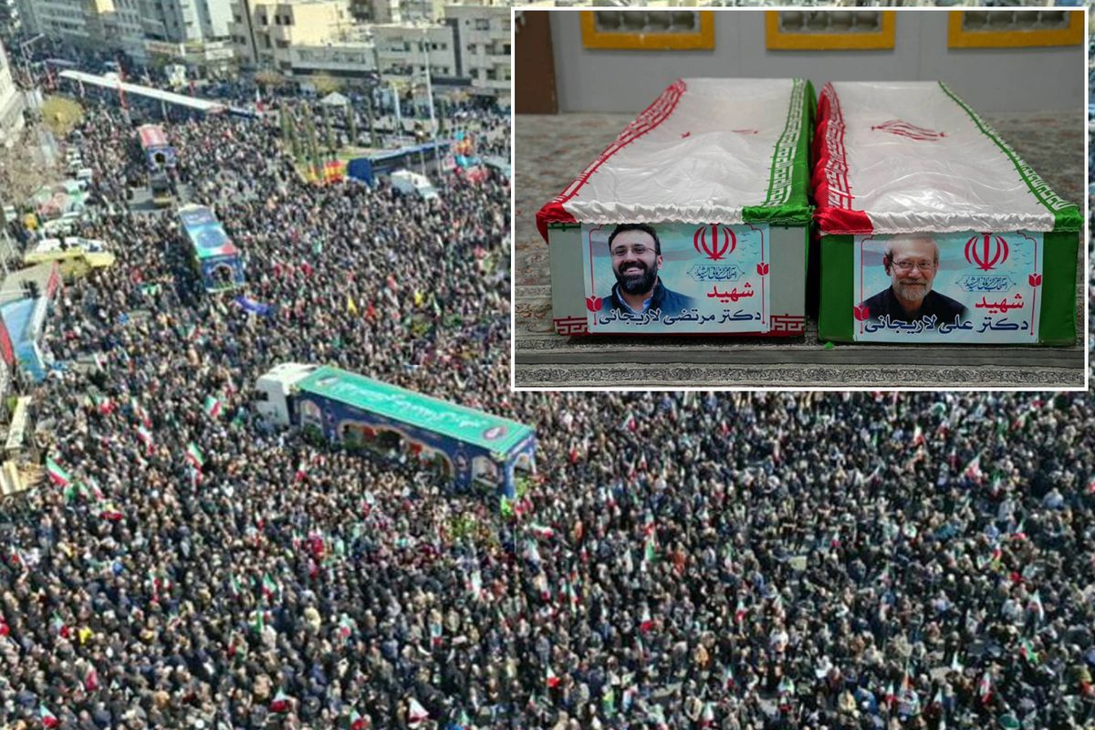 Ali Laricani son yolculuğuna uğurlanıyor! İran'dan gövde gösterisi gibi cenaze töreni