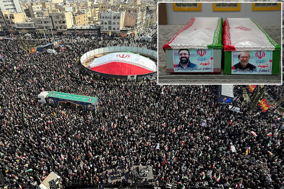 Ali Laricani son yolculuğuna uğurlanıyor! İran'dan gövde gösterisi gibi cenaze töreni