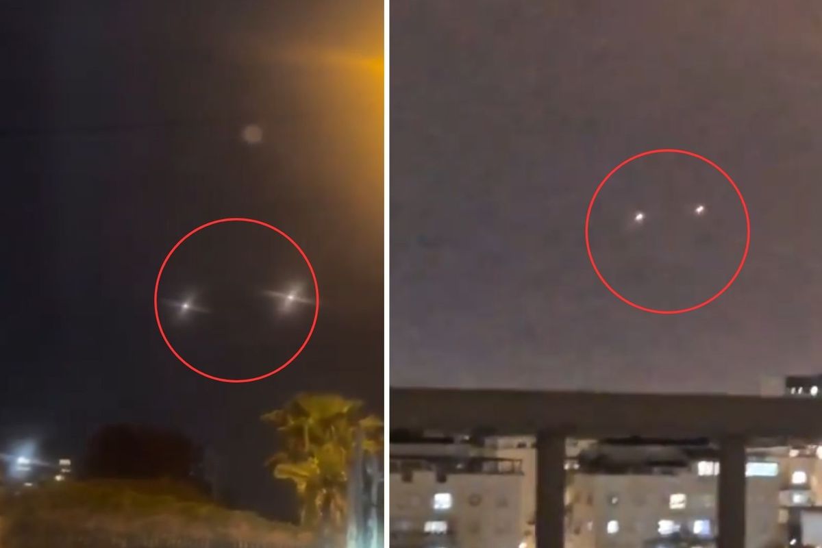 İsrail'de korku dolu gece! Hizbullah roketleri böyle görüntülendi