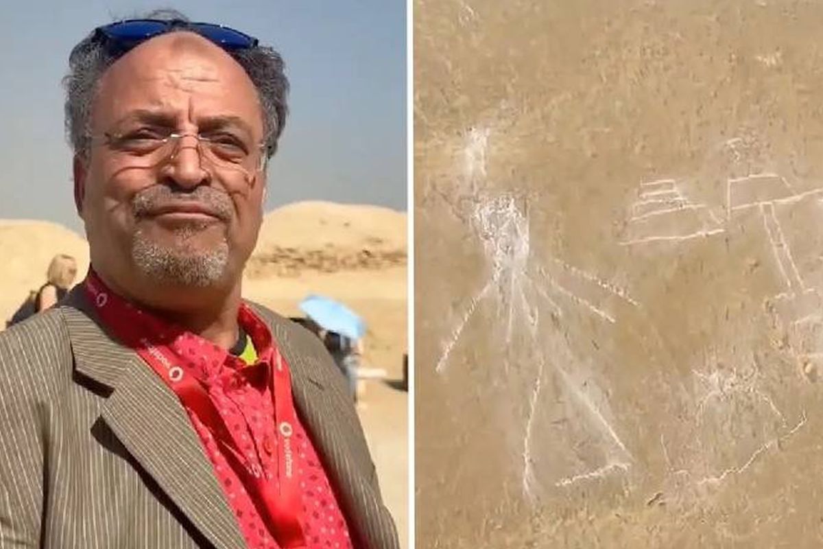 Tur rehberi Mısır'da 4 bin yıllık piramite çöp adam ve kadın çizdi, hapis cezası alabilir