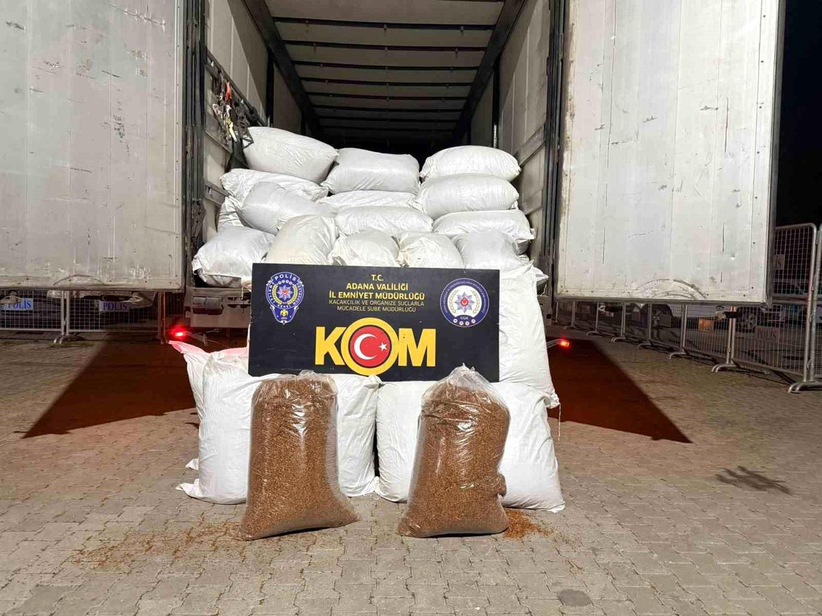 Adana'da 3 ton kaçak tütün ele geçirildi