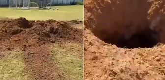 İran'ın füzesinin gücüne bakın! İsrail'de krater gibi delik açıldı