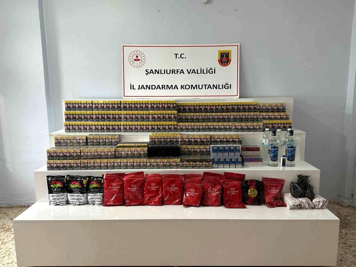 Şanlıurfa'da kaçak tütün ve alkol operasyonu
