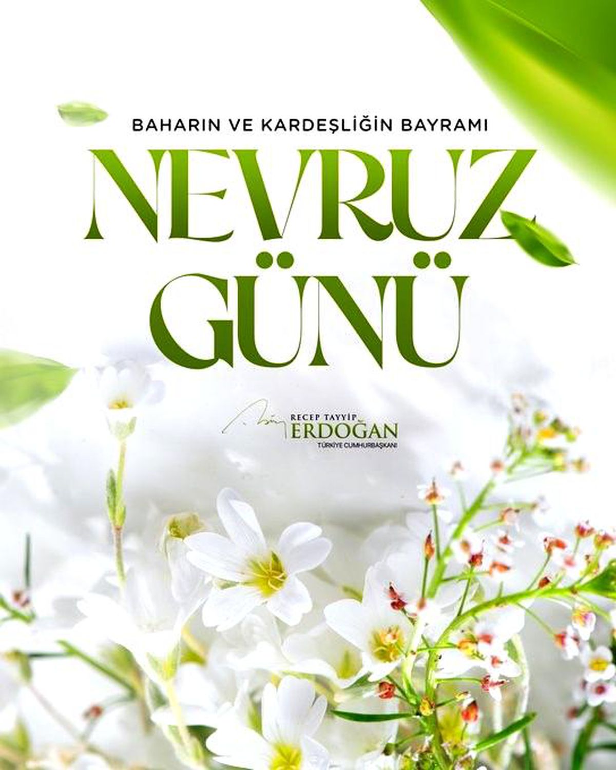 Cumhurbaşkanı Erdoğan'dan Nevruz mesajı: "Bu anlamlı günün bölgemizdeki savaşların sona ermesine vesile ol...