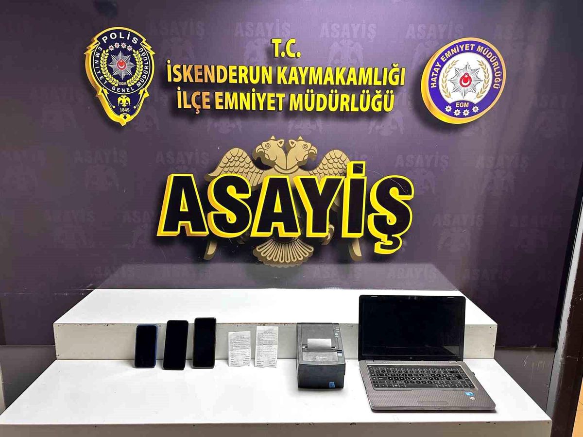 İskenderun'da bahis oynayanlara suçüstü; 3 gözaltı