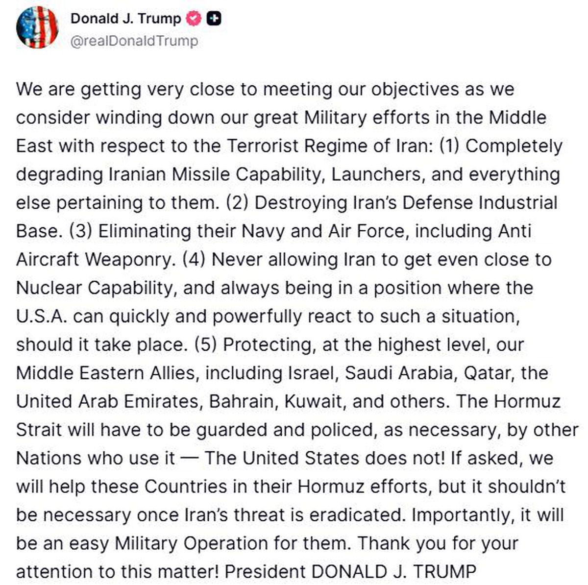 Trump: "İran'a yönelik askeri çabaları azaltmayı düşünüyoruz, hedeflerimize çok yaklaştık"
