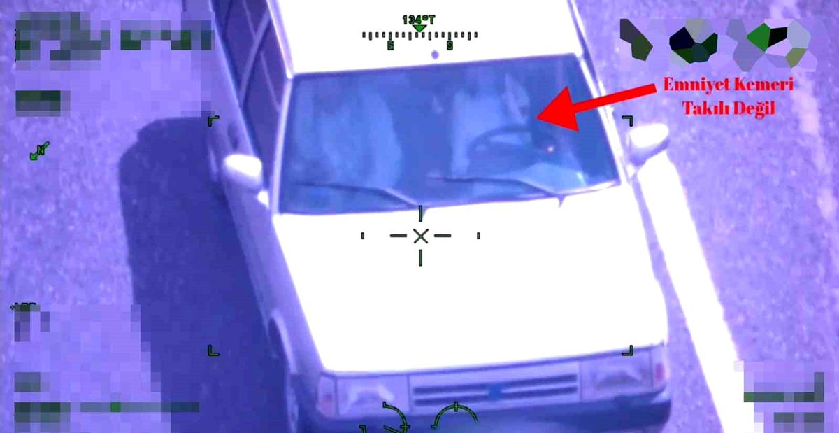 Emniyet'in 'Uçan Göz'ü havadan denetim yaptı