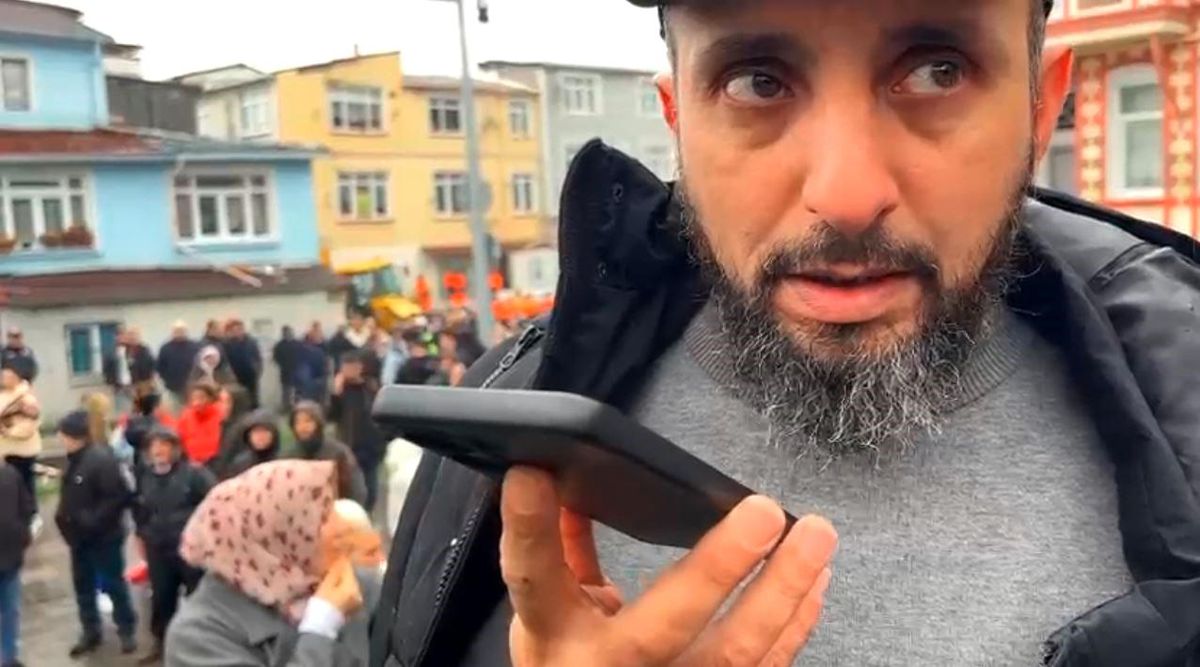 Fatih'te enkaz altındaki yakınıyla telefonda görüştü