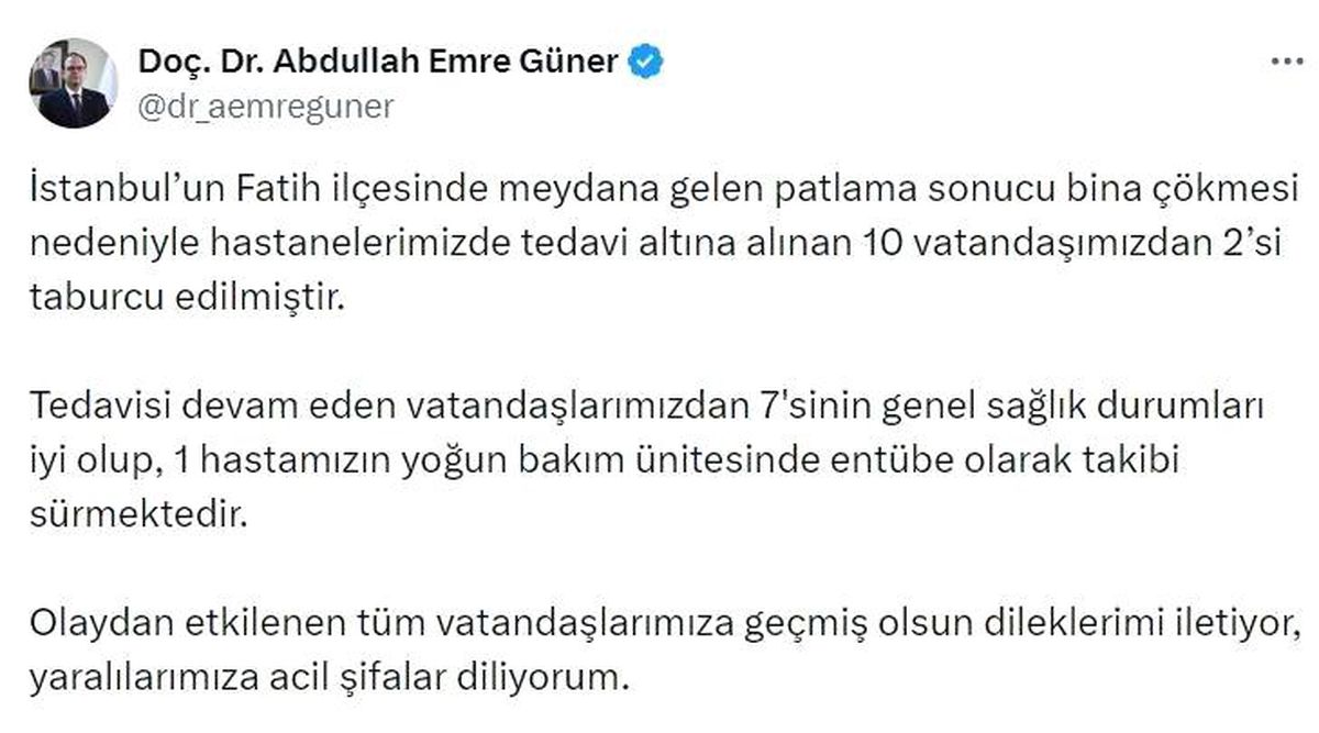 İstanbul İl Sağlık Müdürü Doç. Dr. Abdullah Emre Güner: "Tedavi altına alınan 10 vatandaşımızdan 2'si tabu...