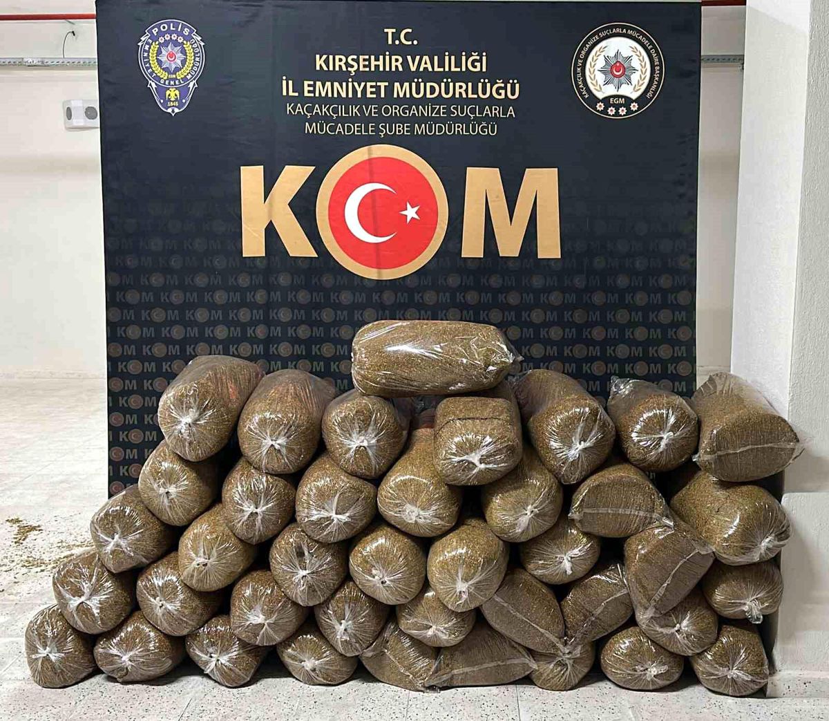 Kırşehir'de 200 kilo kaçak tütün ele geçirildi