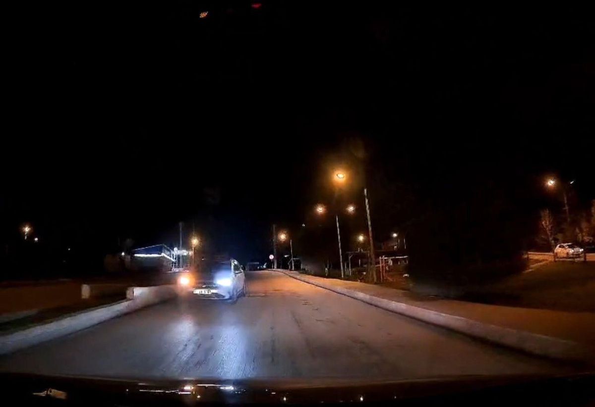 Karabük'te ters yön tehlikesi kamerada