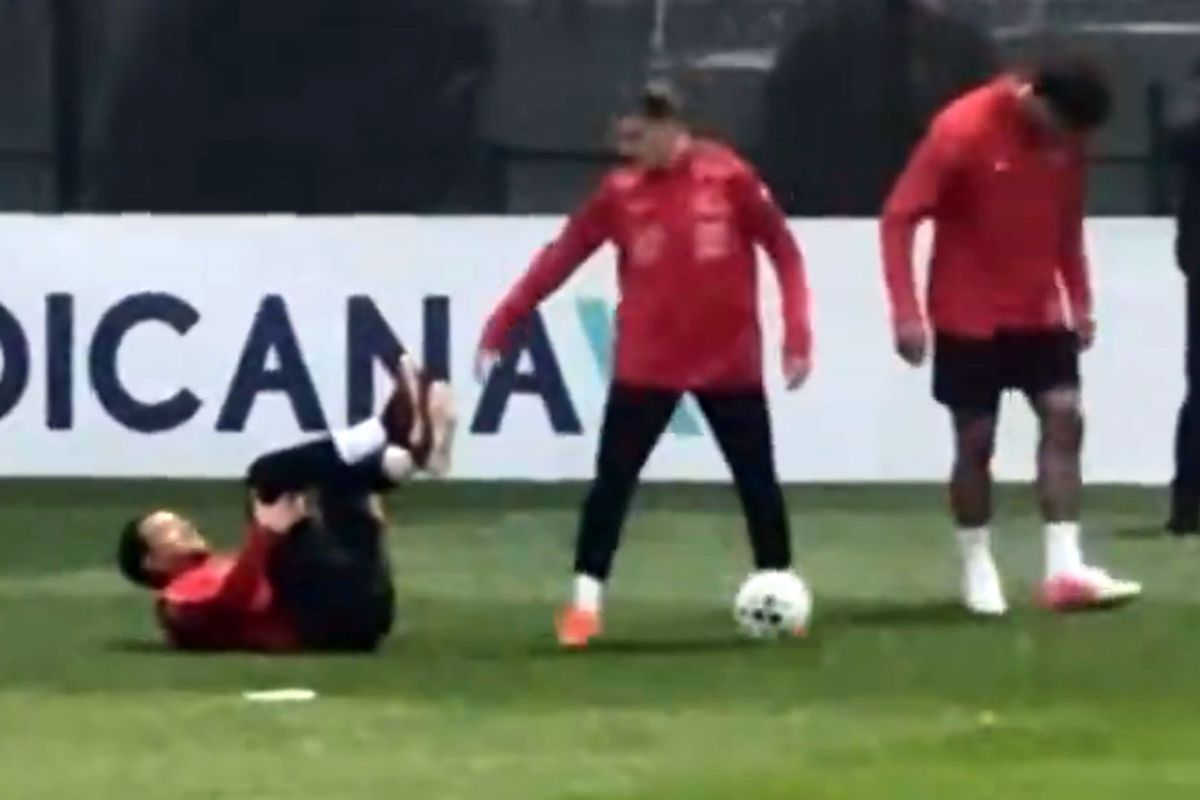 Milli Takım kampınına damga vuran görüntü