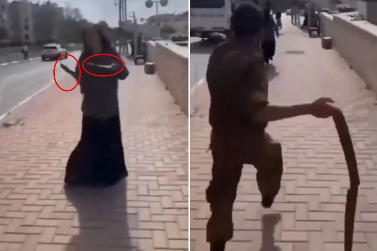İsrail'de sirenler çalarken bıçaklarla dans eden kadın etkisiz hale getirildi