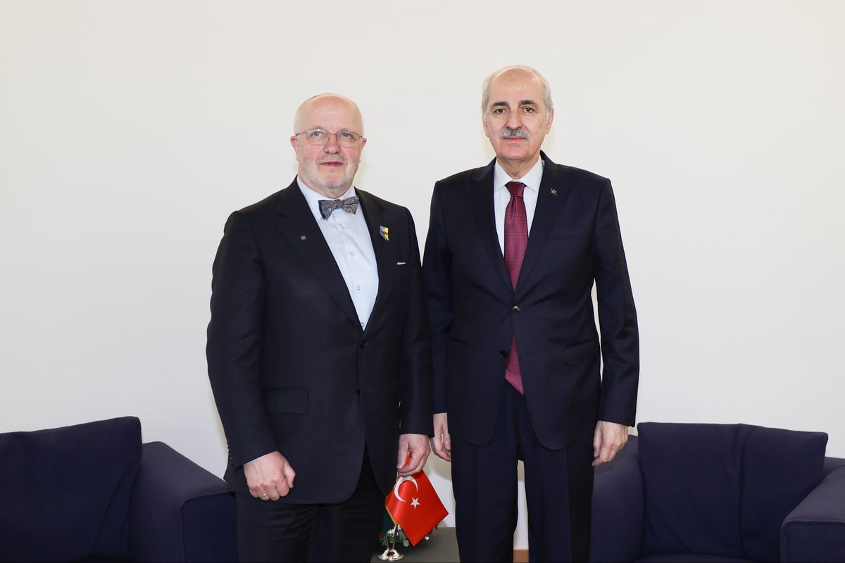 TBMM Başkanı Numan Kurtulmuş, Litvanya Meclis Başkanı ile Görüştü