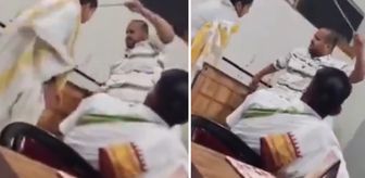 Küçük kızı defalarca kırbaçladı