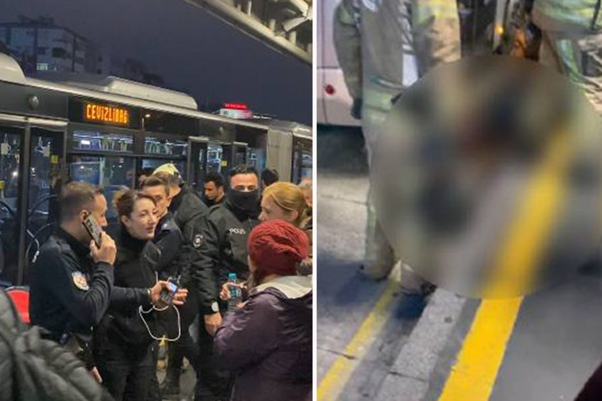 Bahçelievler'de metrobüsün, ayağını ezdiği kadın yaralandı