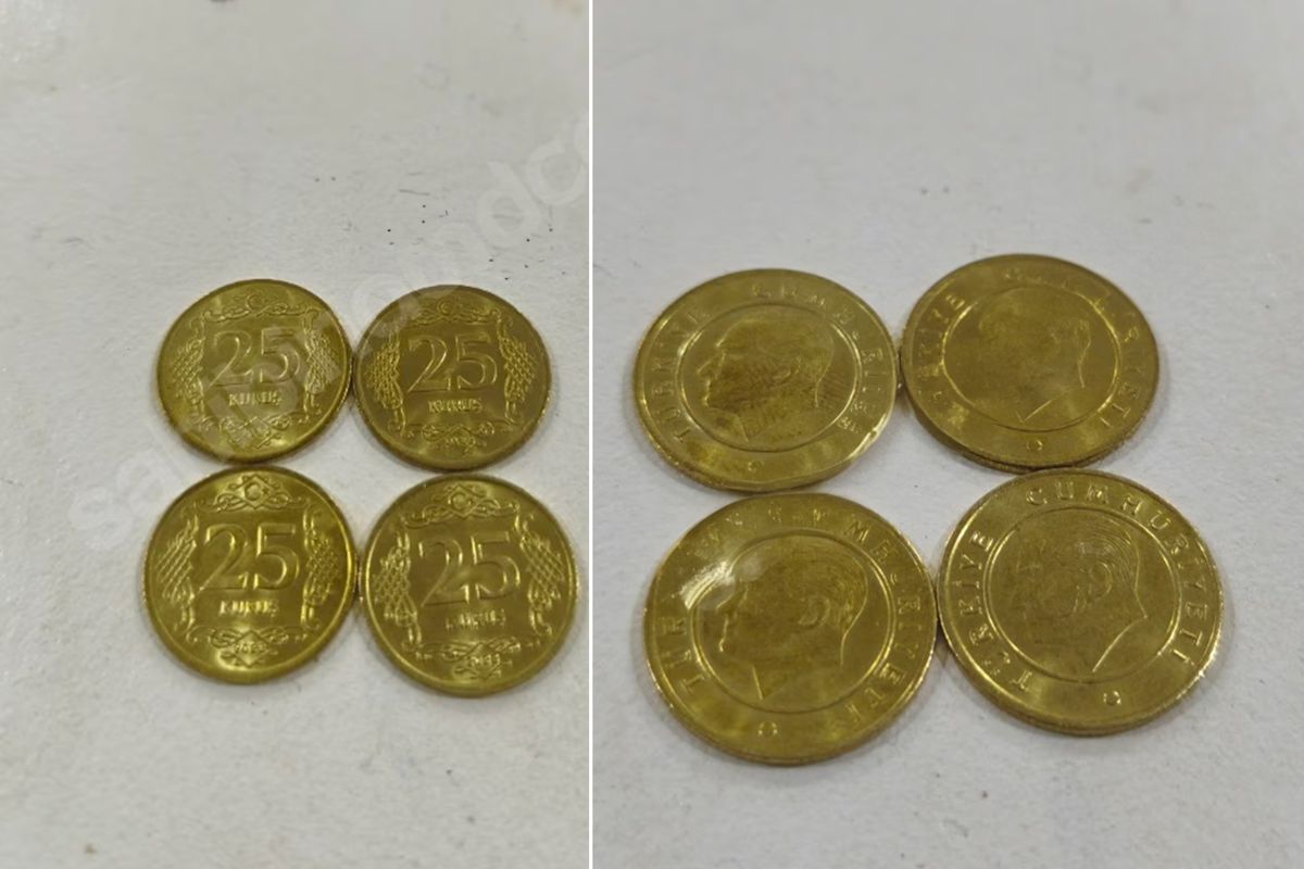 Altın renkli 25 kuruşları satışa çıkardı! İstediği para inanılmaz