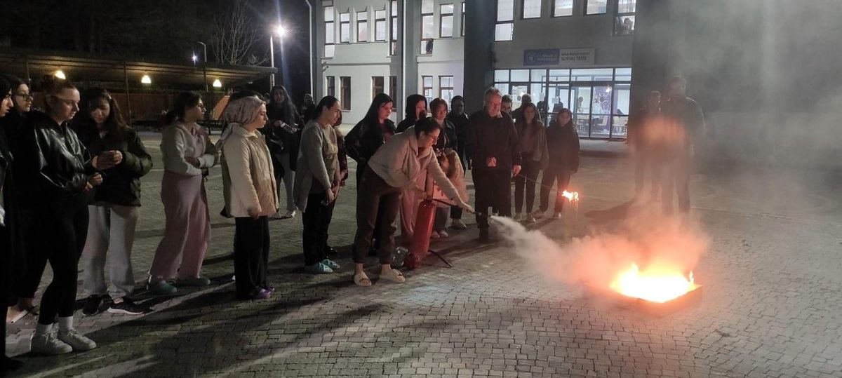 Bala Hatun Yurdu'nda afet tatbikatı