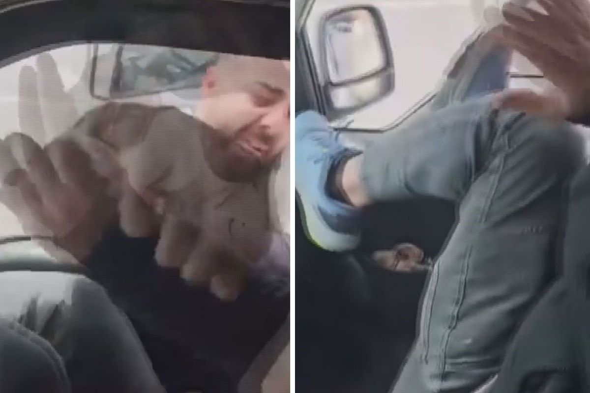 Zeytinburnu'nda iki kamyonet şoförünün trafikteki kavgası kamerada