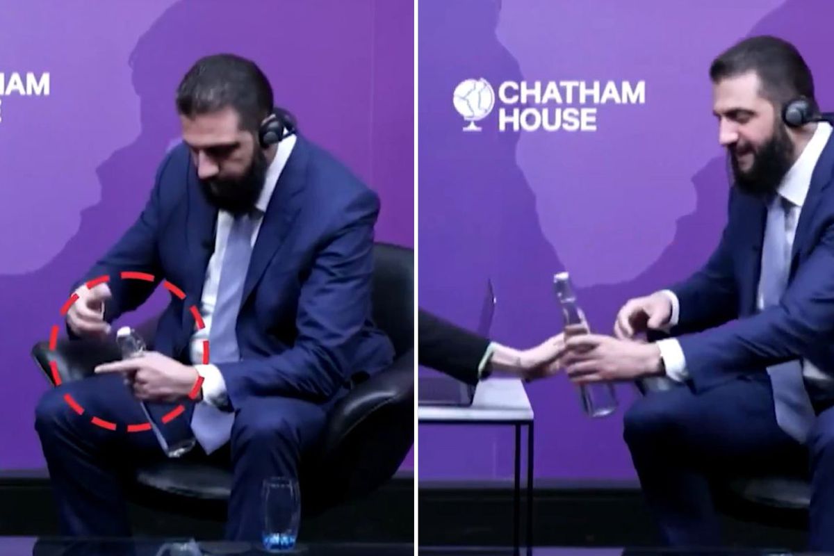 Ahmed Şara'nın zor anları: İmdadına kadın sunucu yetişti