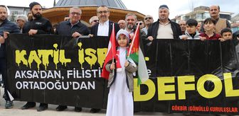 Amasya'da, Mescid-i Aksa'nın kapalı tutulması ve İsrail'in çıkardığı idam yasası protesto edildi