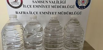 Bafra'da 20 litre kaçak etil alkol ele geçirildi