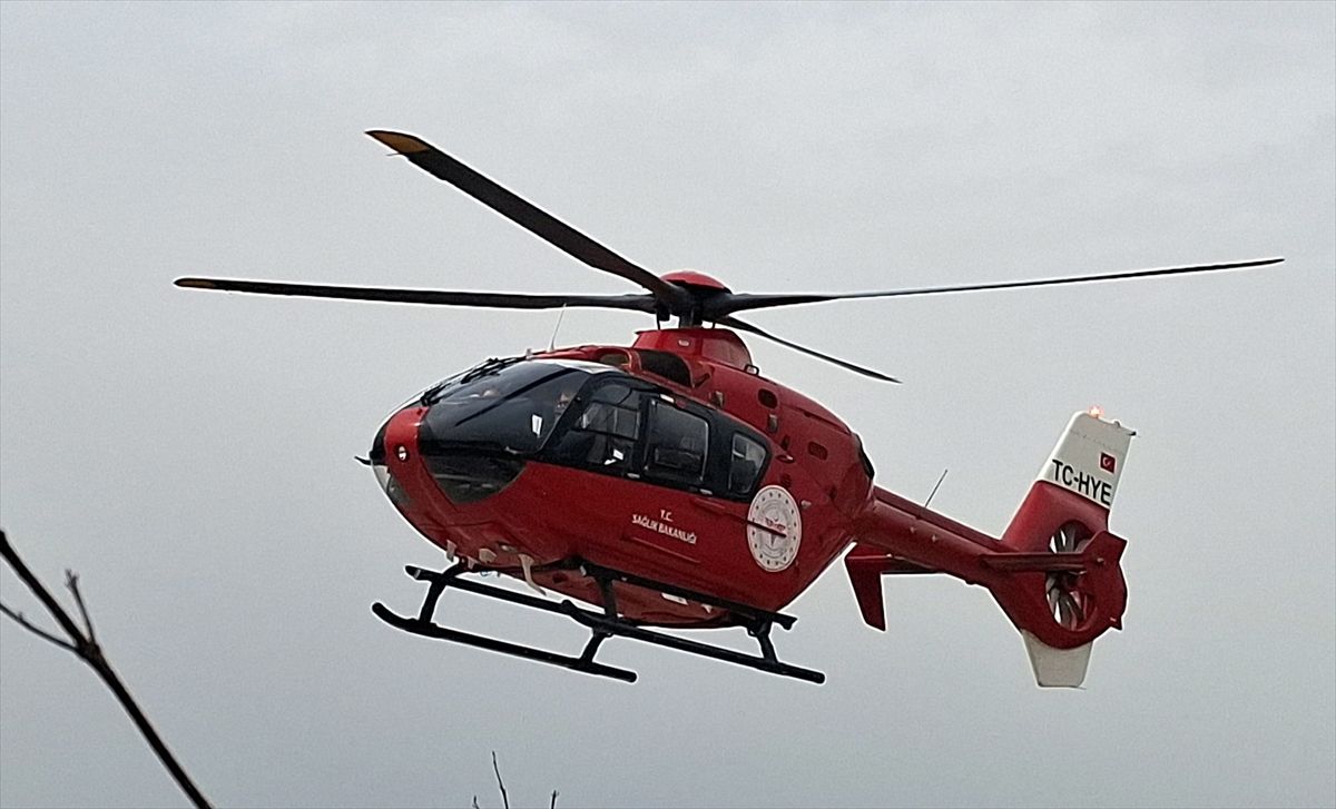 Beypazarı'da kalp krizi geçiren hasta hava ambulansıyla nakledildi