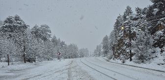 Burdur'un Altınyayla ilçesinde kar yağışı etkili oldu