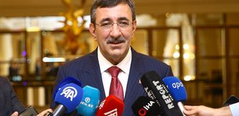 Cumhurbaşkanı Yardımcısı Yılmaz, Azerbaycan'da gazetecilerin sorularını yanıtladı Açıklaması