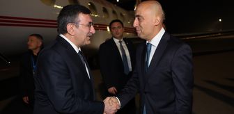Cumhurbaşkanı Yardımcısı Yılmaz, Azerbaycan'ın başkenti Bakü'ye geldi