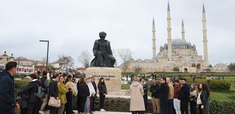Edirne'de mimarlık öğrencileri restorasyonu tamamlanan Selimiye Camisi'ni gezdi