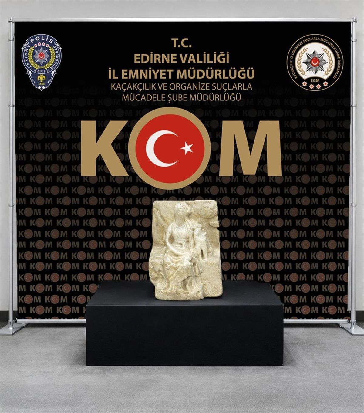 Edirne'de Roma dönemine ait Kybele heykeli ele geçirildi
