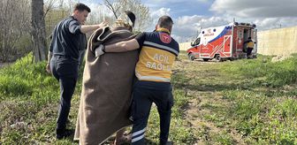 Edirne'de Tunca Nehri'ne düşen kişi kurtarıldı