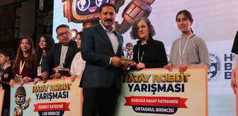 Hatay'da '2. Hatay Robot Yarışması'nda dereceye giren öğrenciler ödüllendirildi